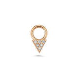 Hanging Triangle Charm Hoop Earring