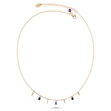 Colored Stone Spike Choker