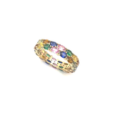Double Oval Semi Precious Eternity Ring