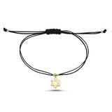 Star Of David Cord Bracelet