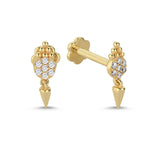 Hindi Pave Spike Labrette Stud