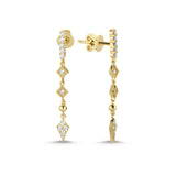 Five Stone Pave Dagger Drop Stud Earring