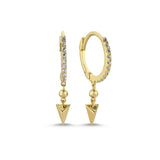 Short Plain Spike Hoop