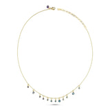 Rainbow Duochrome Drop Stone Choker
