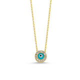 Evil Eye Diamond Pendant Necklace