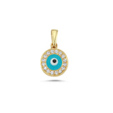 Evil Eye Diamond Pendant Necklace