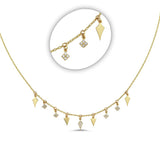 Mini Pave Geometric Necklace