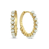 Extra Large Pearl Statement Hoop Earring