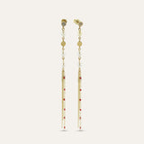 Pearl and Enamel Long Tassel Earring