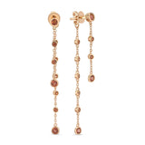 Double Strand Drop Stone Earring