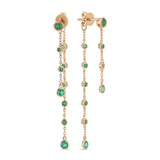 Double Strand Drop Stone Earring