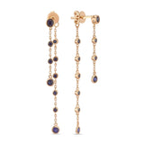 Double Strand Drop Stone Earring