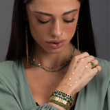 Double Strand Geometric Slave Bracelet