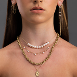 Vintage Oval Pendant Necklace