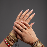Double Strand Geometric Slave Bracelet