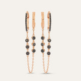Three Stone Double Hoop Earring