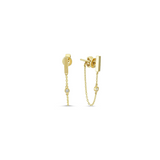 Vertical Bar Mini Drop Chain Stud