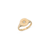Circular Star Signet Ring