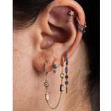Mini Star Drop Stone Stud