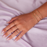Hanging Initial Half Stone Eternity Ring