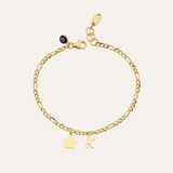 Large personalized 2 charm bracelet