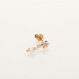 Daisy Stud And Hanging Pearl