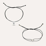 Evil Eye Cord Bracelet and Diamond Cord Bracelet Set