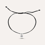 Evil Eye Cord Bracelet and Diamond Cord Bracelet Set