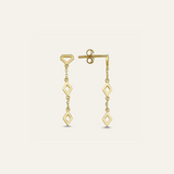 Short Triple Geometric Drop Earring