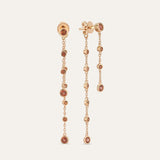 Double Strand Drop Stone Earring