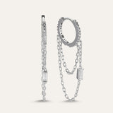 Drop Chain Hoop Earring