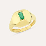 Plain Baguette Signet Ring