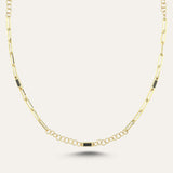 Bold Enamel Link Chain Necklace