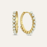 Extra Large Pearl Statement Hoop Earring