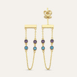 Horizontal Bar Drop Chain Stud