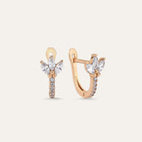 Lotus Oval Hoop Earring