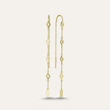 Medium Geometric Thread Earring