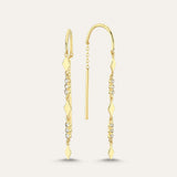 Micro Five Stone Short Thread Earring