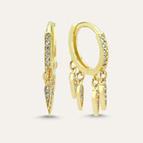 Micro Pave Spike Hoop Earring