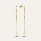 Multi Shape Drop Chain Earring