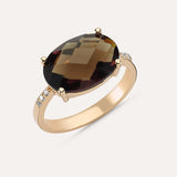 Smokey Topaz Pave Statement Ring