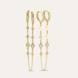 Micro Long Double Hoop Earring