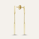 Short Double Stick drop Chain Earring