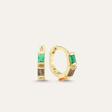 Baguette Midi Hoop Earring