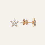 Medium Shooting Star Pave Star Stud