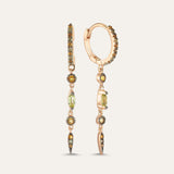 Pave Drop Chain Spike Hoop