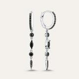Pave Drop Chain Spike Hoop