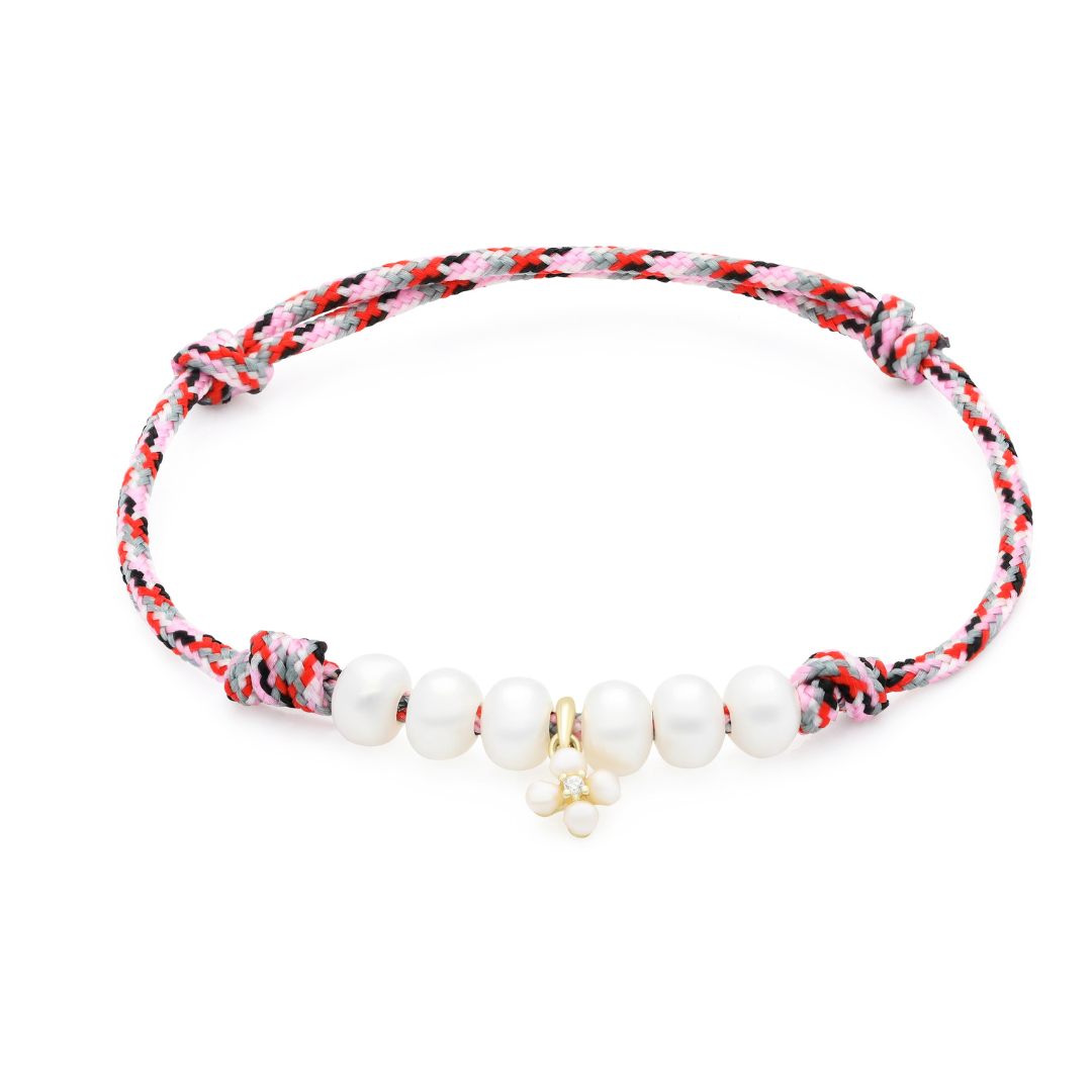 Hanging Pearl Flower Bracelet