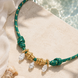 Multi Diamond and Cord Necklace