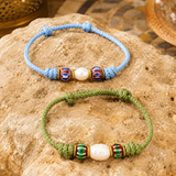 "Marakkesh" Pearl and Bead cord Bracelet